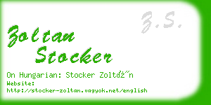 zoltan stocker business card
